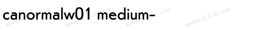 canormalw01 medium字体转换